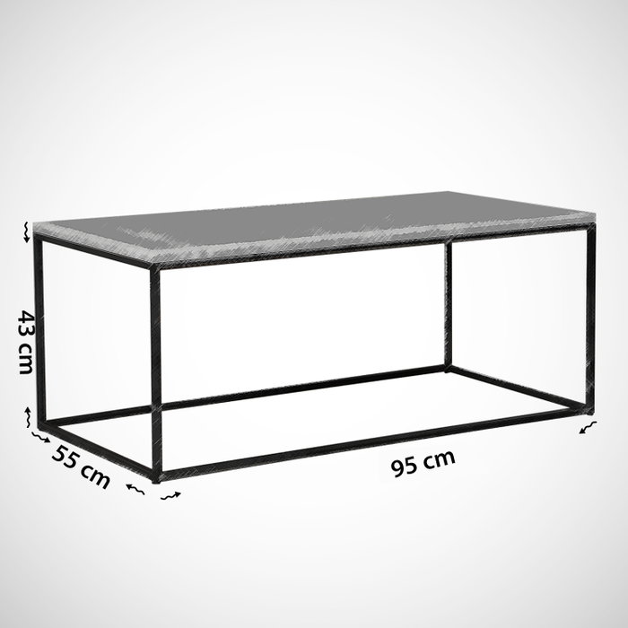Hanah Home Mesa de Centro Blanca 95x43x55 cm